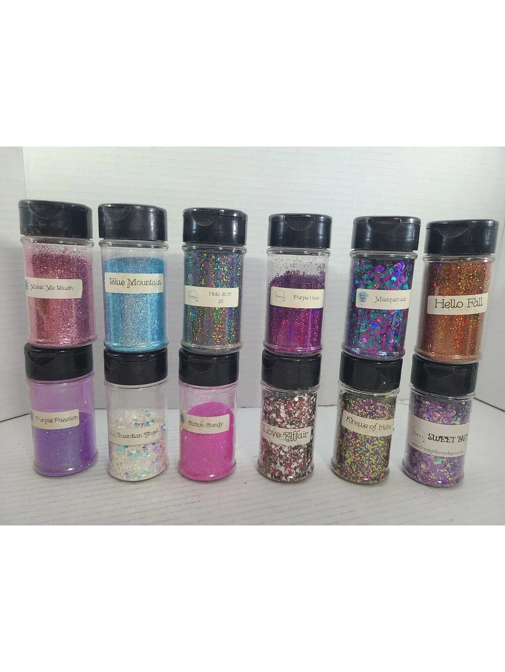 Fran's Lot of 12 Craft Glitters for Tumblers, Nails, Resin Art High Quality